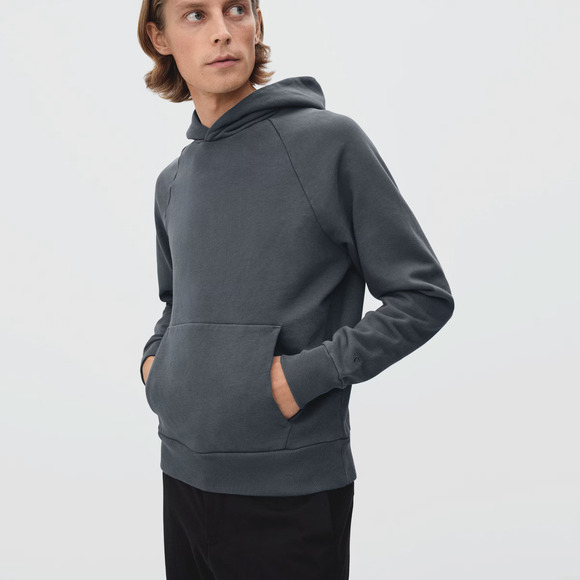 Everlane Other - Everlane Track Hoodie Dark Gray Grey 100% Organic Cotton NWT Pocket Sweatshirt S